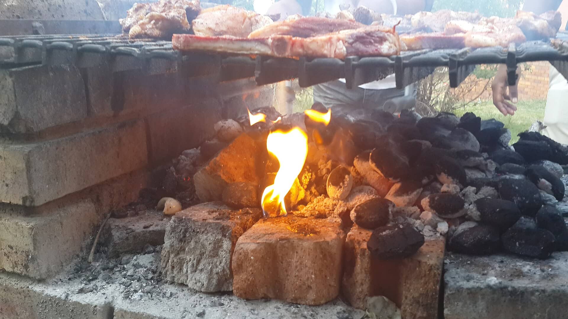 A braai fire, South Africa