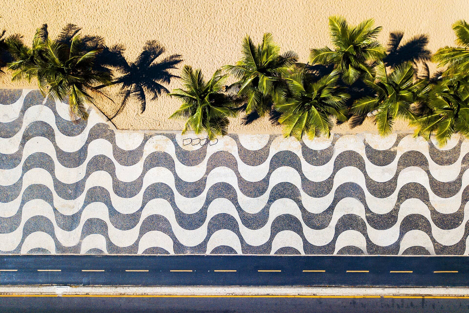Copacabana promenade from above